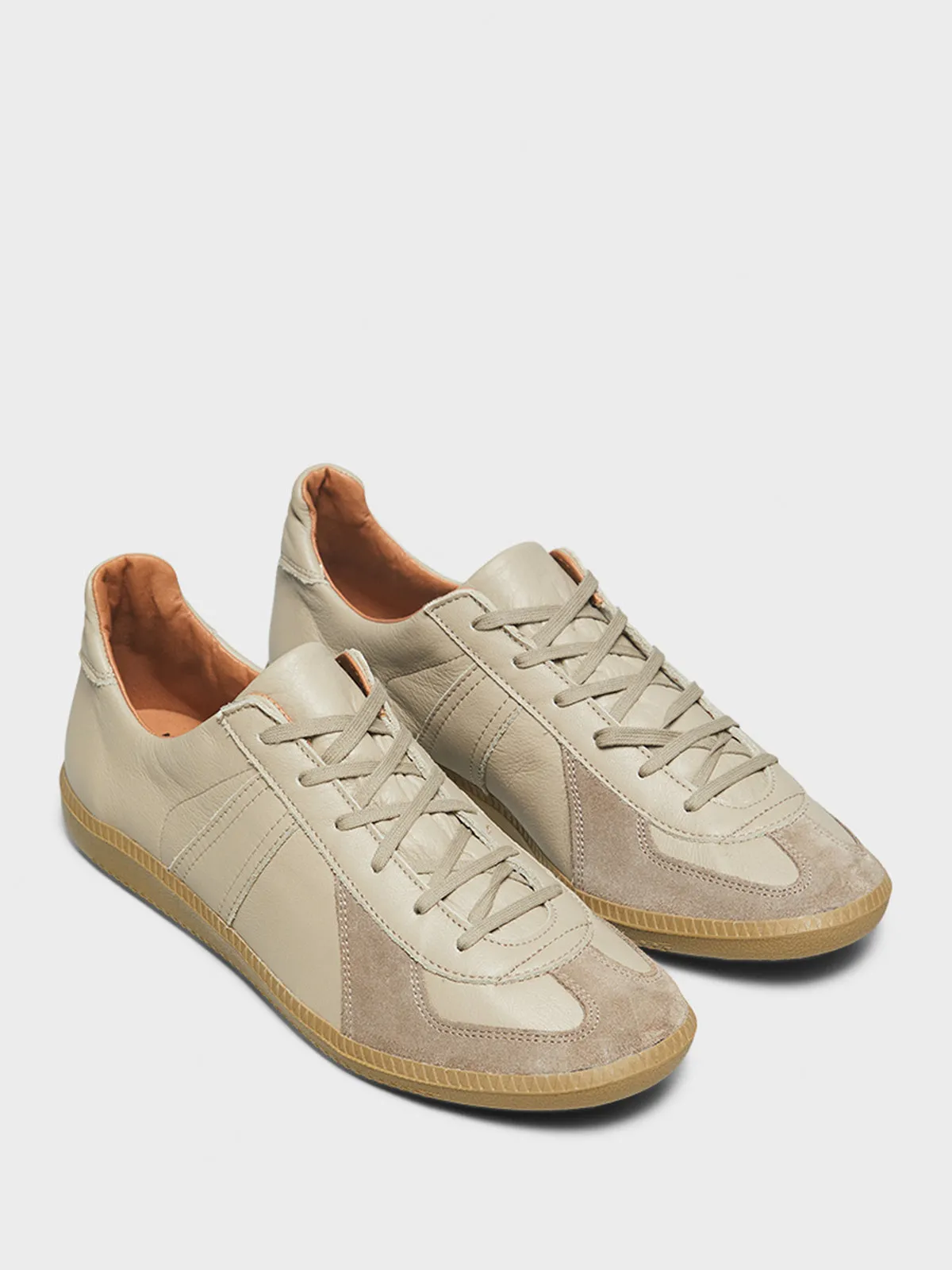 1700L German Military Sneakers in Beige Khaki