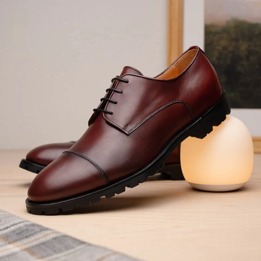 25-865-BRG JAMES Italian Calfskin Burgundy Size 8.5