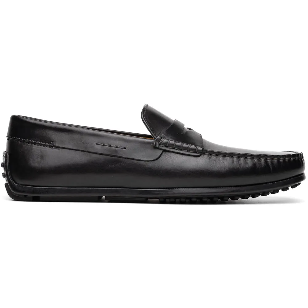 35-100-BLK MONZA Italian Calfskin Driver, Black Size 9