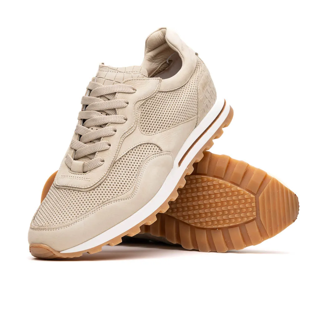 66-246-SND MILO Suede & Mesh Trainer Sand Size 10