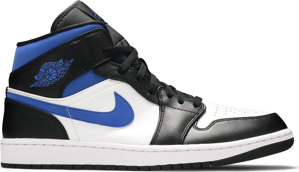 Air Jordan 1 Mid "WHITE BLACK RACER BLUE"