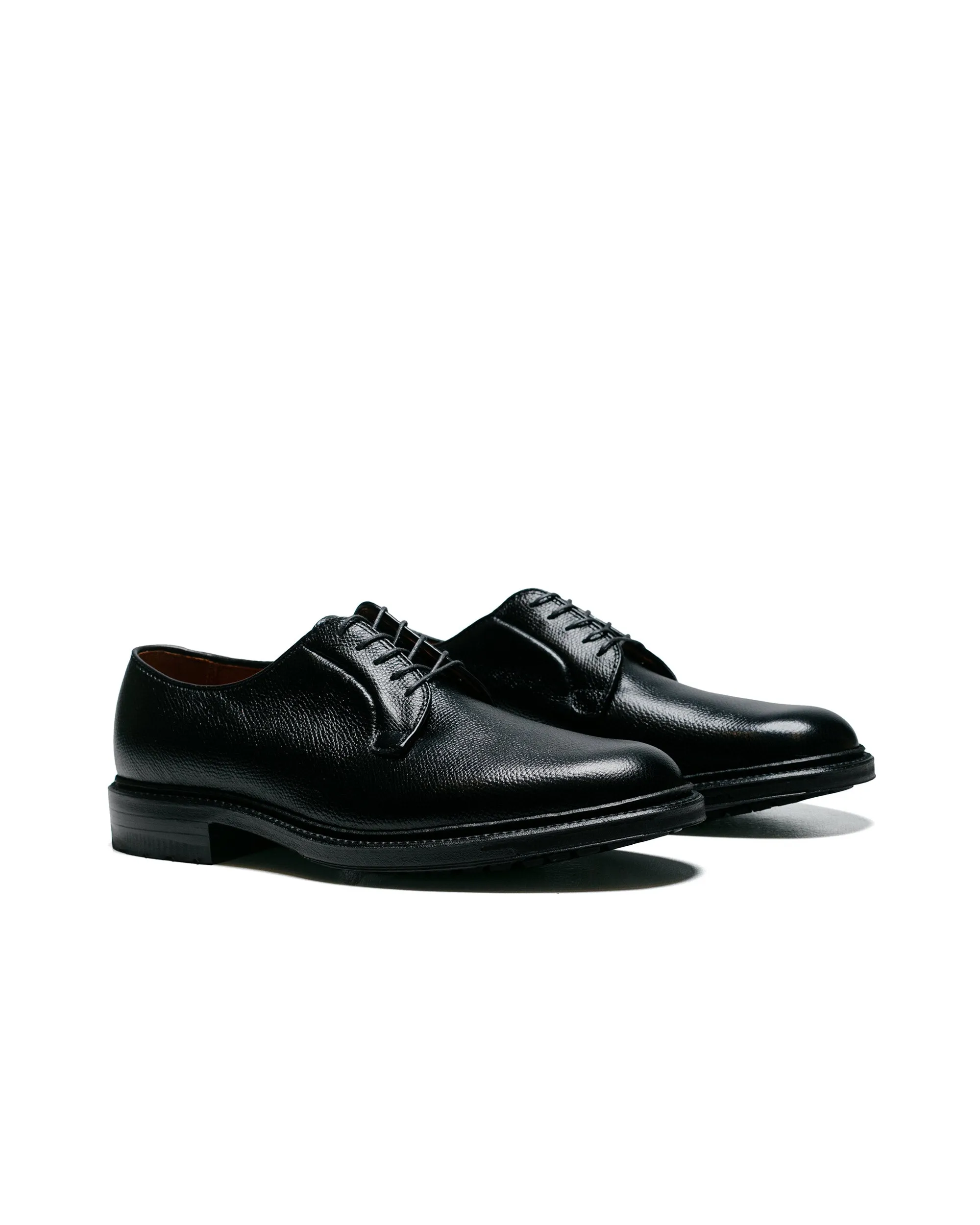 Alden Plain Toe Blucher Black Alpine Grain with Commando Sole 95270C