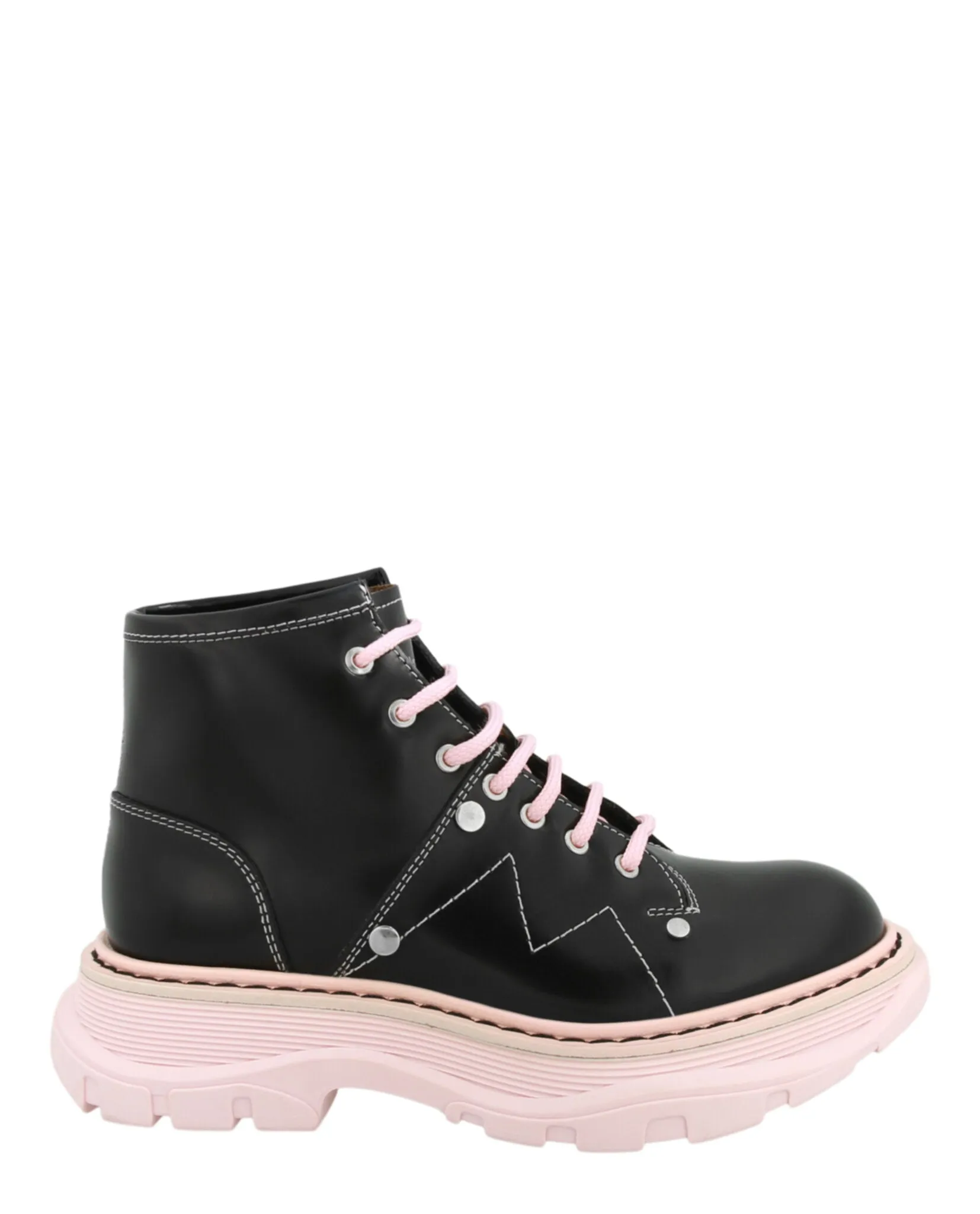 Alexander McQueen Womens Tread Slick Lace Up Boot