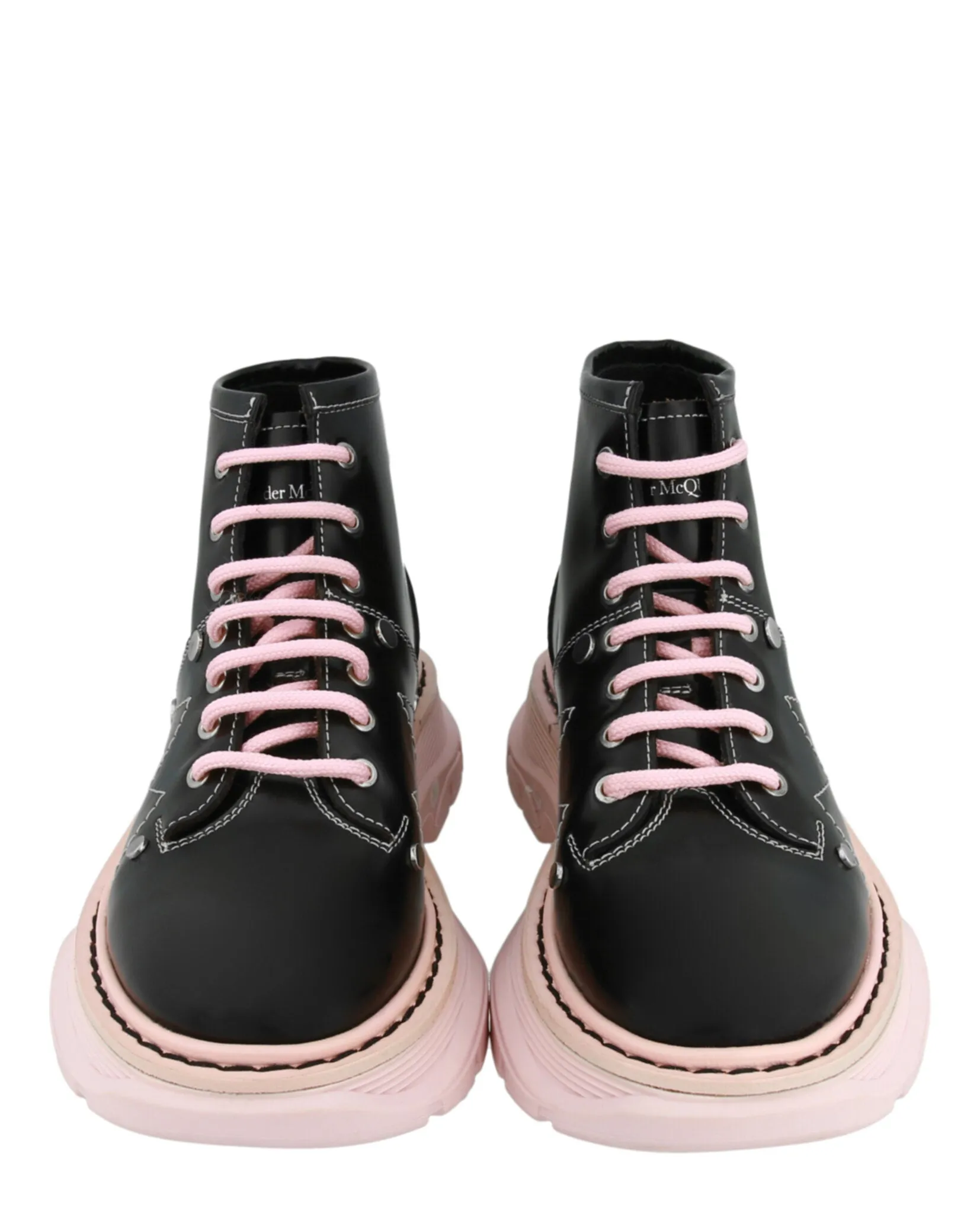 Alexander McQueen Womens Tread Slick Lace Up Boot