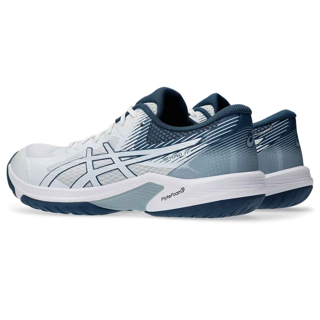 Asics Men's Beyond FF Indoor Court Shoes White Vintage Indigo