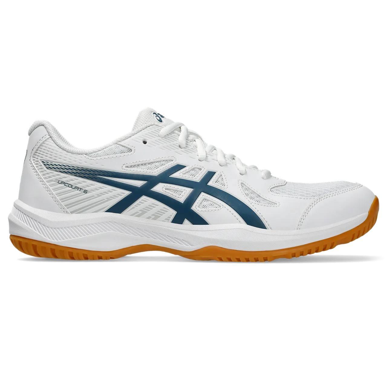 Asics Men's Upcourt 6 Indoor Court Shoes White Vintage Indigo