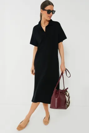 Black Channing Polo Midi Dress