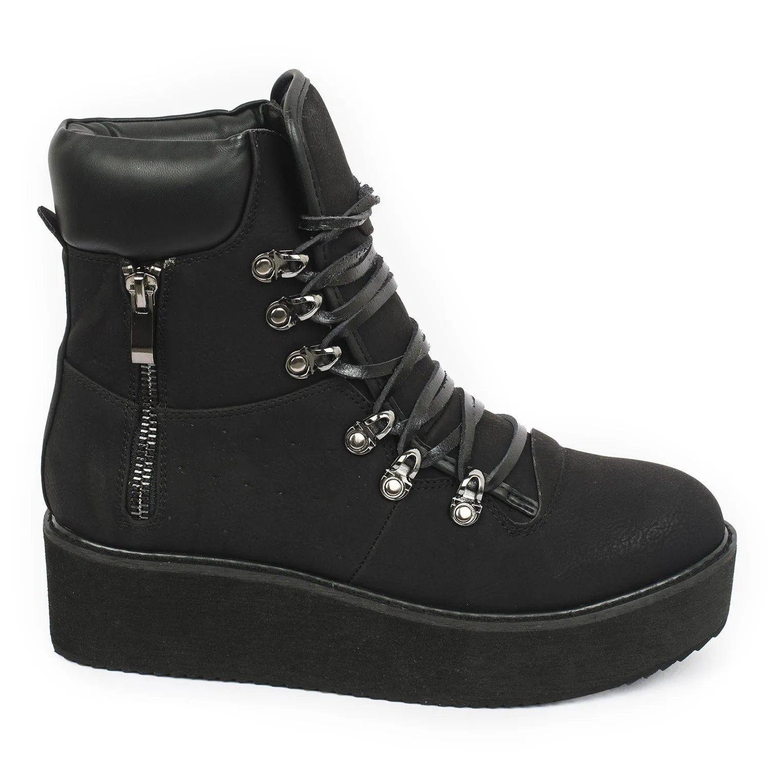 Black Lace Up High Tops