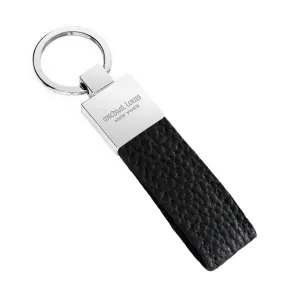 Black Pebbled Leather Classic Key Holder