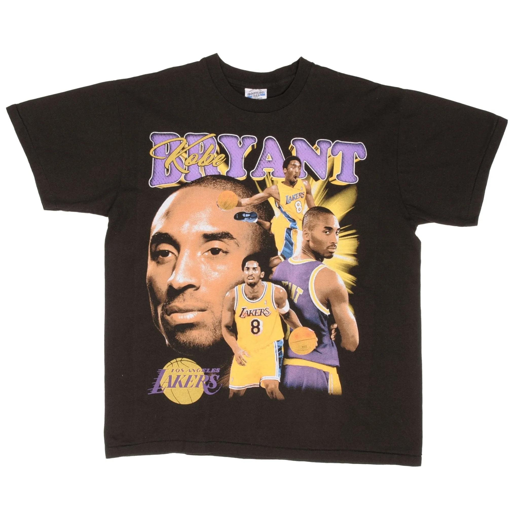 BOOTLEG TEE SHIRT NBA KOBE BRYANT LOS ANGELES LAKERS SIZE XL SINGLE STITCH