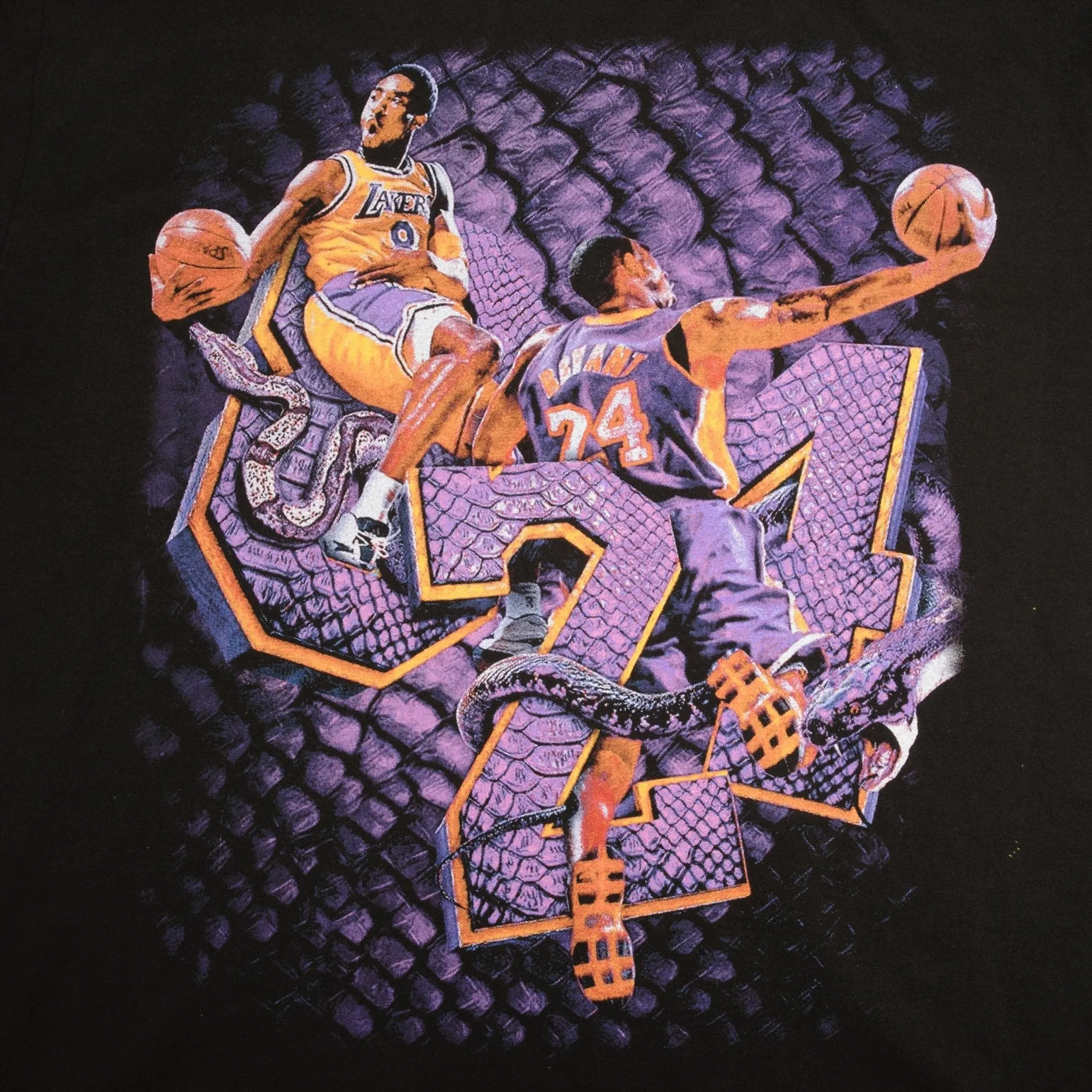 BOOTLEG TEE SHIRT NBA KOBE BRYANT LOS ANGELES LAKERS SIZE XL SINGLE STITCH