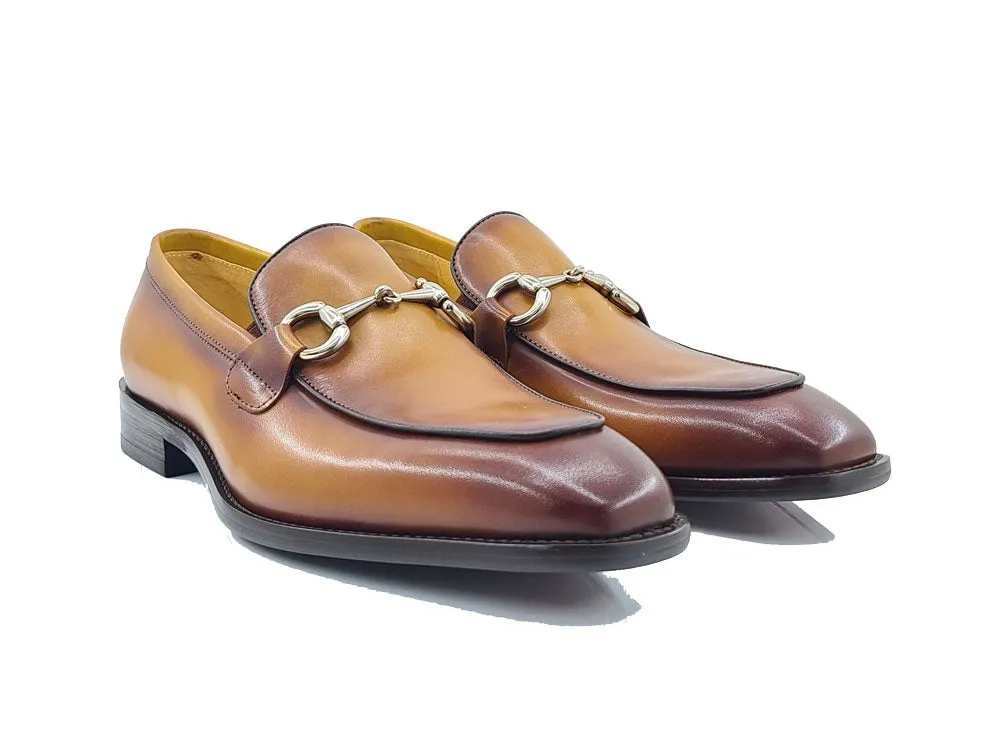 Burnished Calfskin Horsebit Loafer