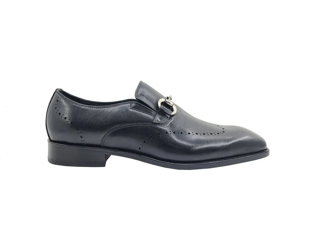 Burnished Calfskin Loafer Leather Sole