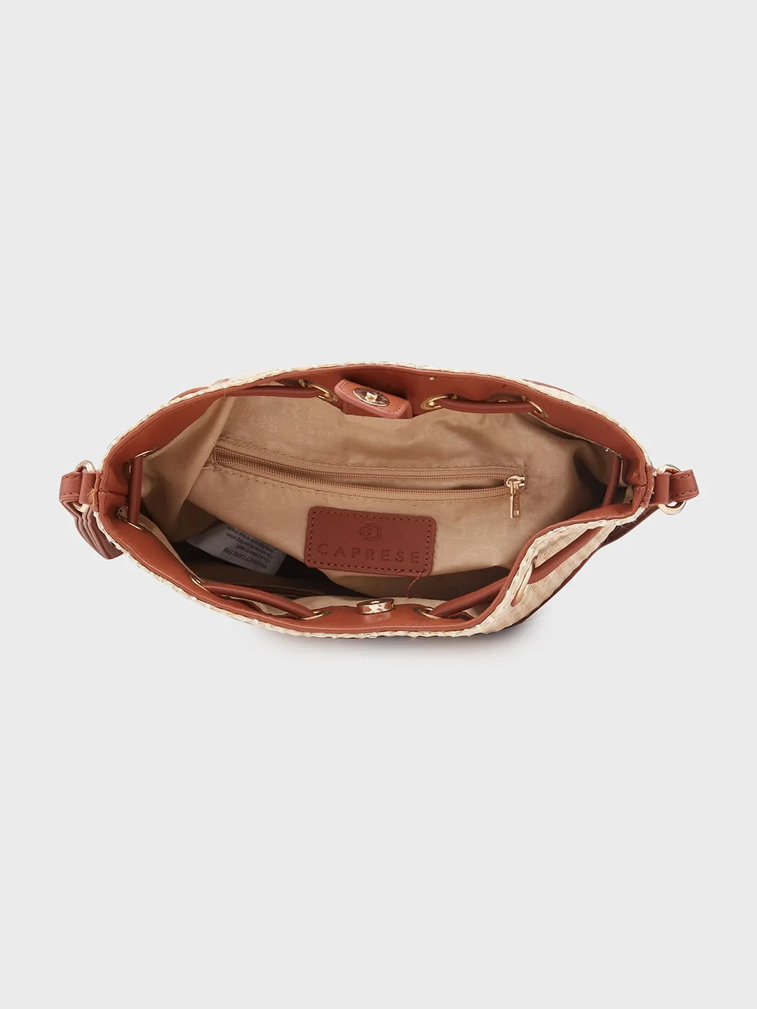 Caprese Georgia Sling Medium Self Design Women'S Handbag Brown