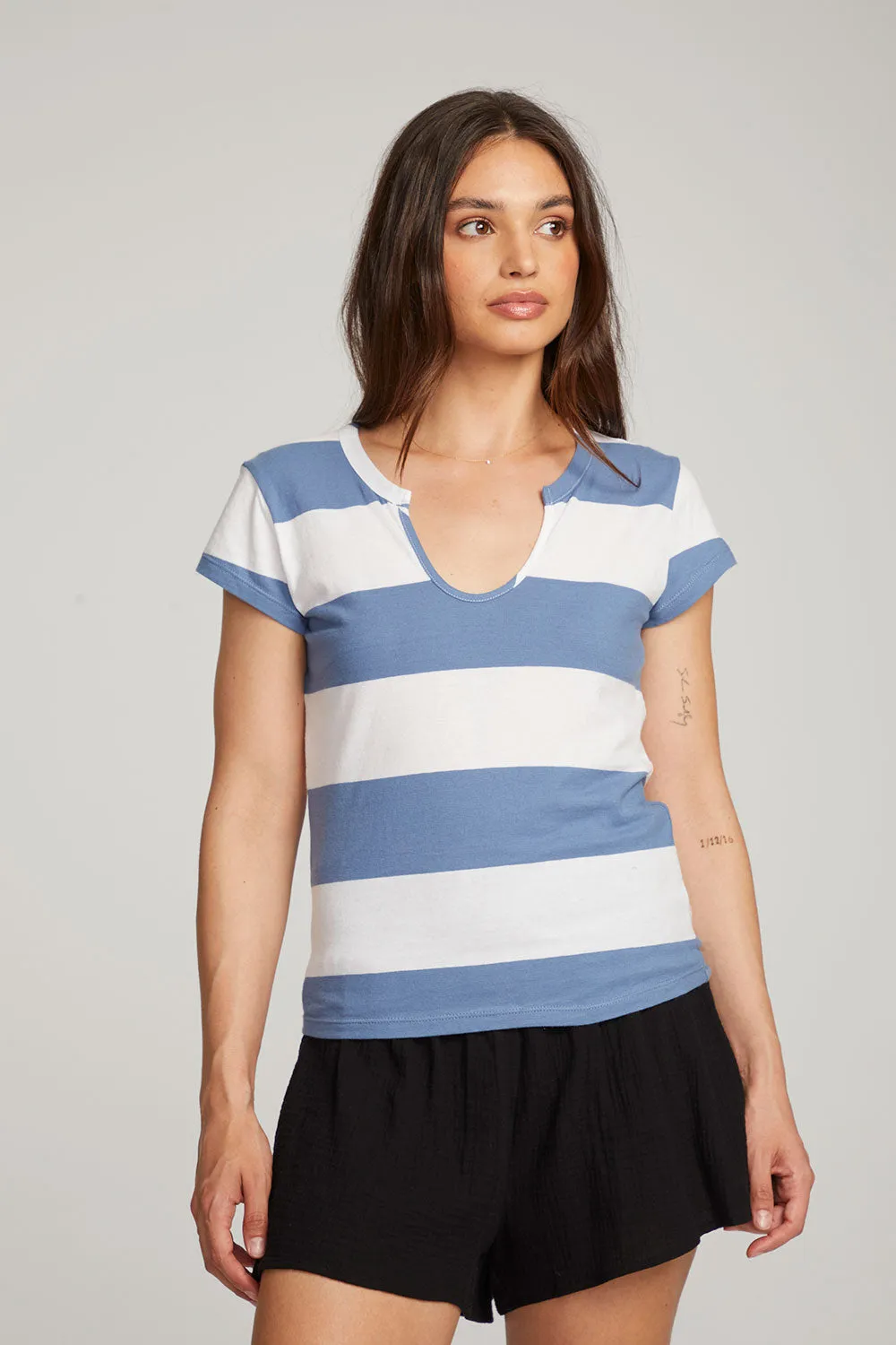 Chandler Vintage Blue Stripe Tee