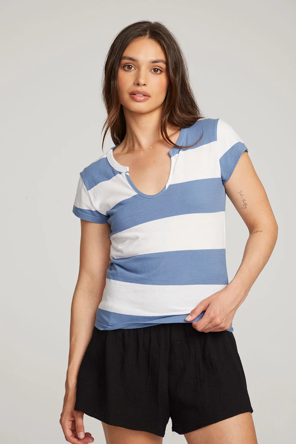 Chandler Vintage Blue Stripe Tee