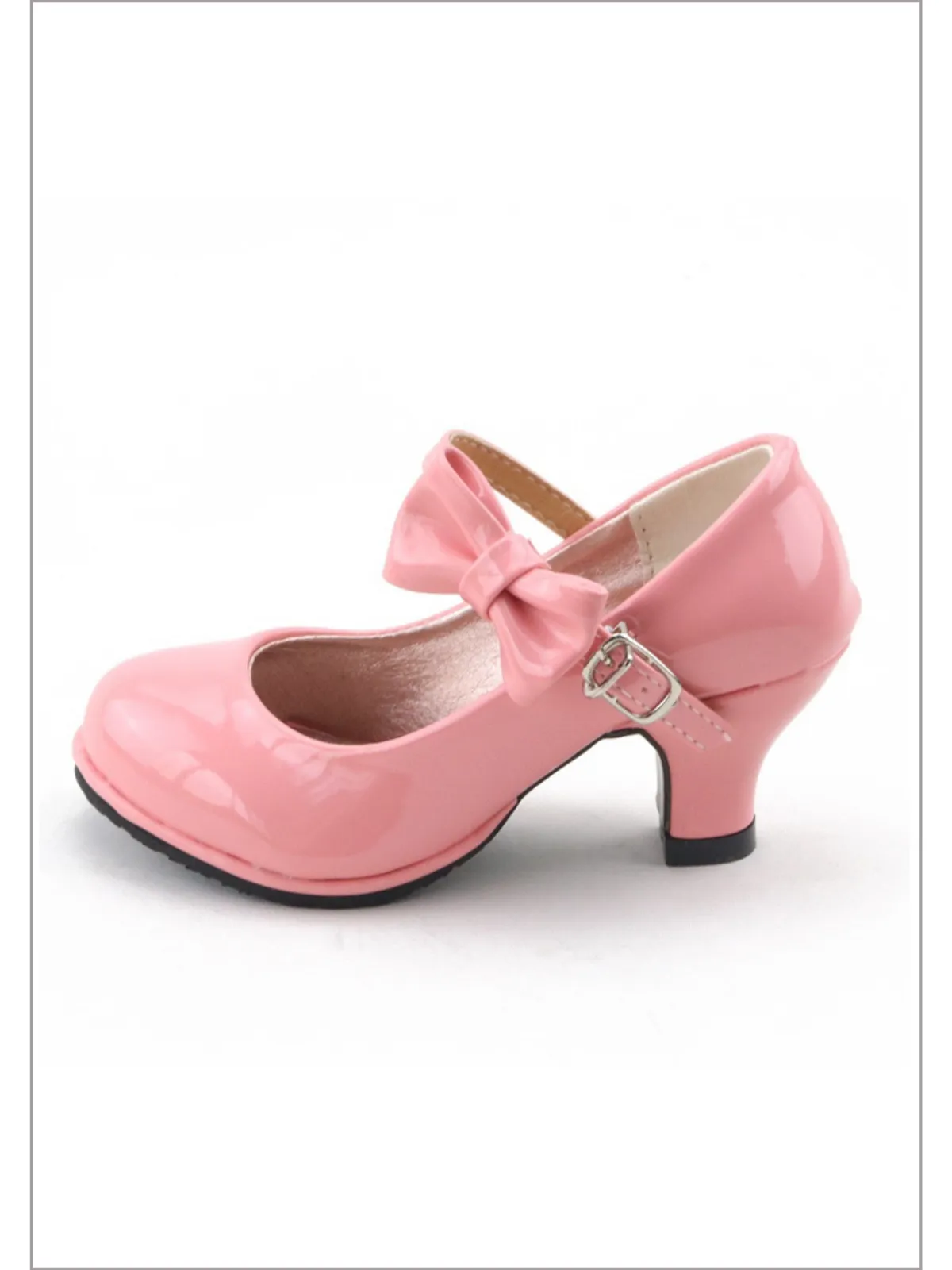 Charming Girly Bow-Embellished Mary Jane Heels by Liv and Mia