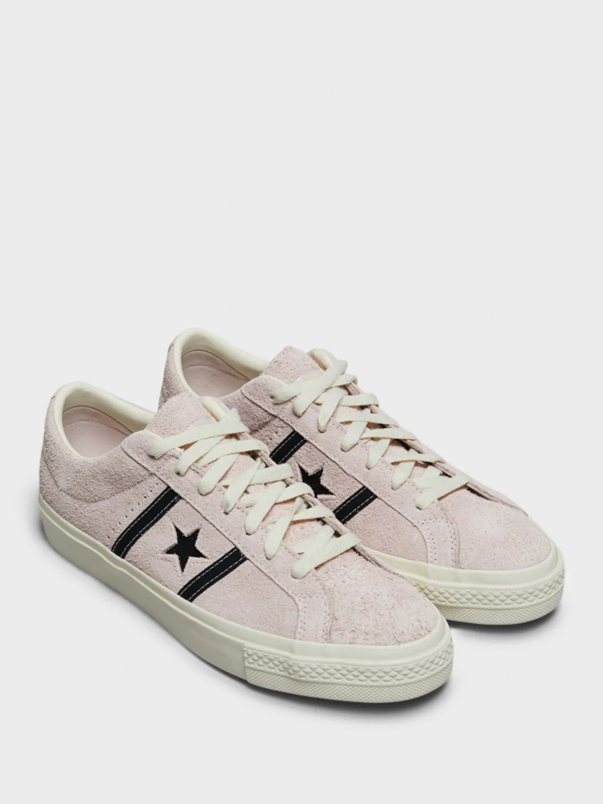 Cons One Star Academy Pro Vintage Suede Sneakers in Blush Hush/Egret/Black