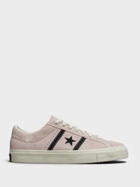 Cons One Star Academy Pro Vintage Suede Sneakers in Blush Hush/Egret/Black