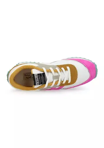 Cosmic 9 Sneakers in Neon Pink/Mustard