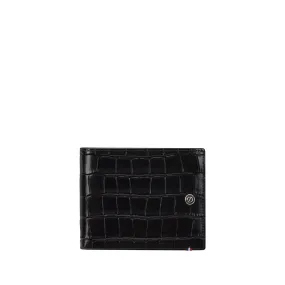 Croco Dandy black wallet-8-credit card slots