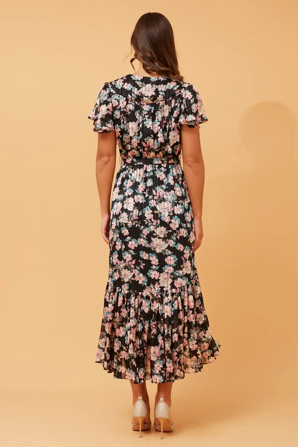 DAWN FLORAL CROSSOVER DRESS