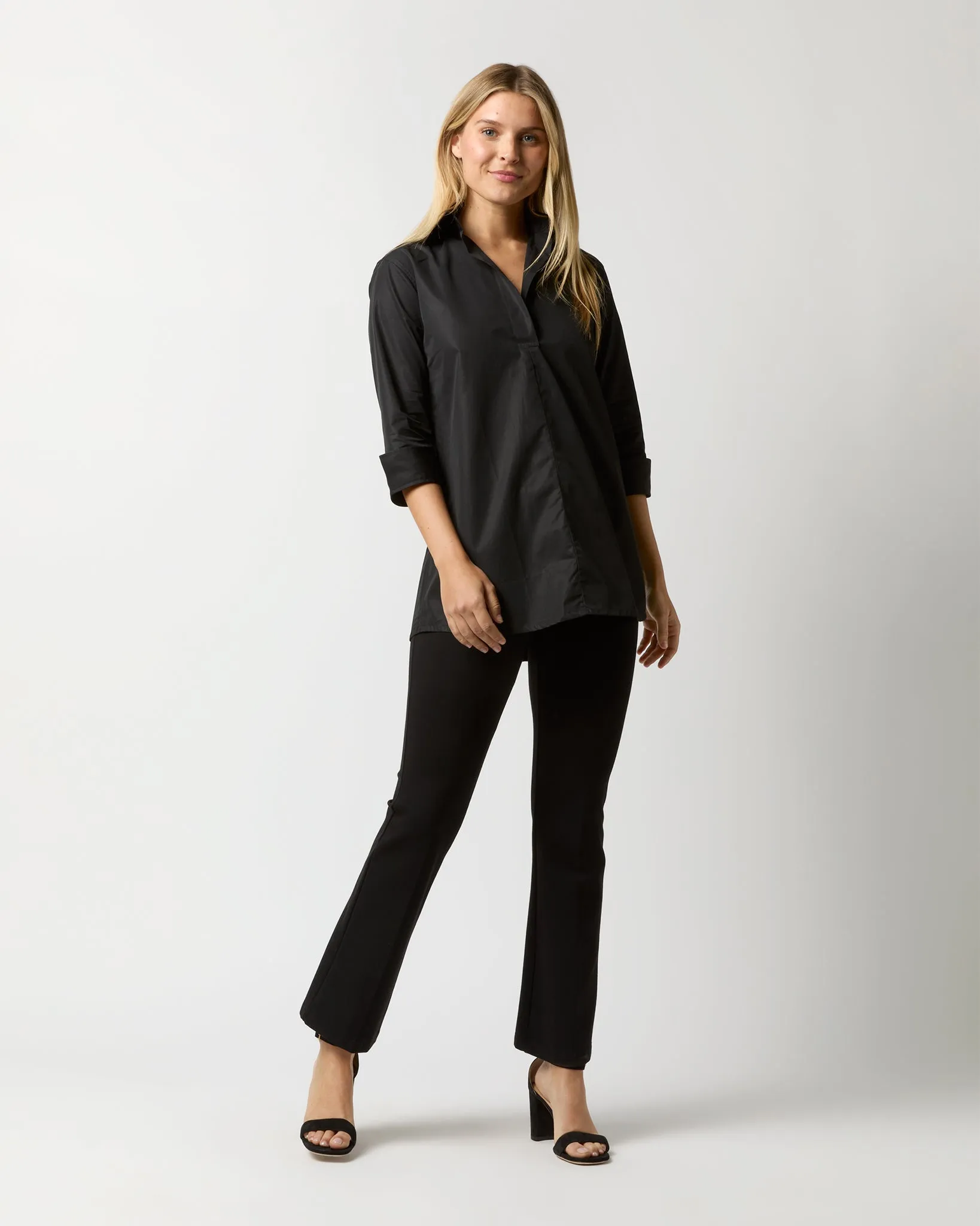 Designer Tunic in Black Poplin