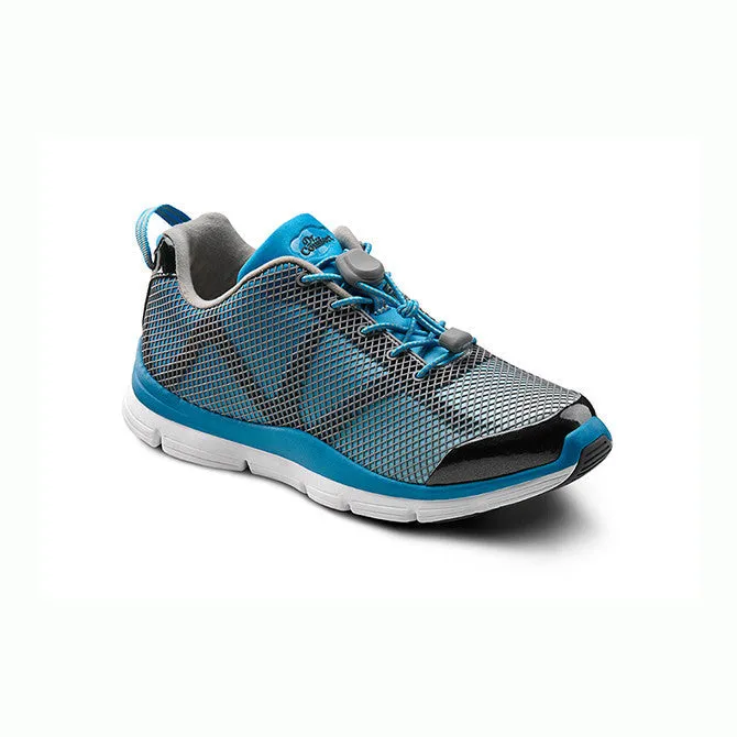 Dr. Comfort Women's Katy Athletic Shoes (Blue/Grey)