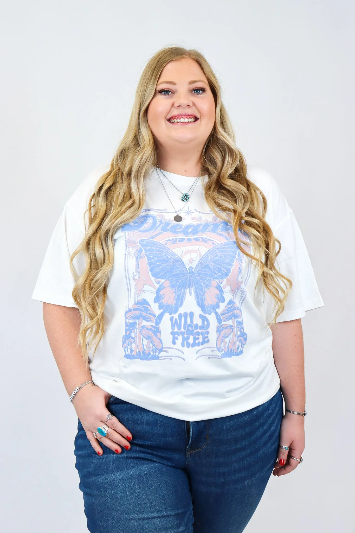 Dreamer Butterfly Vintage Graphic Tee