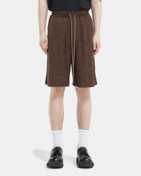 Elasticated Shorts in Brown