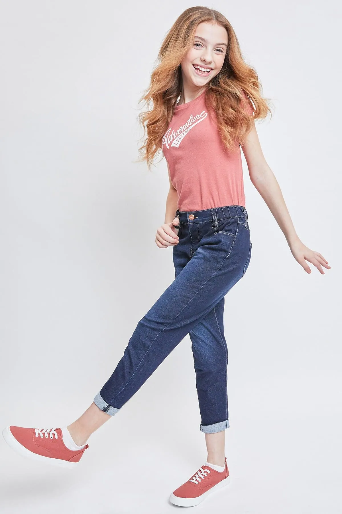 Girls Pull On Balloon Fit Jeans