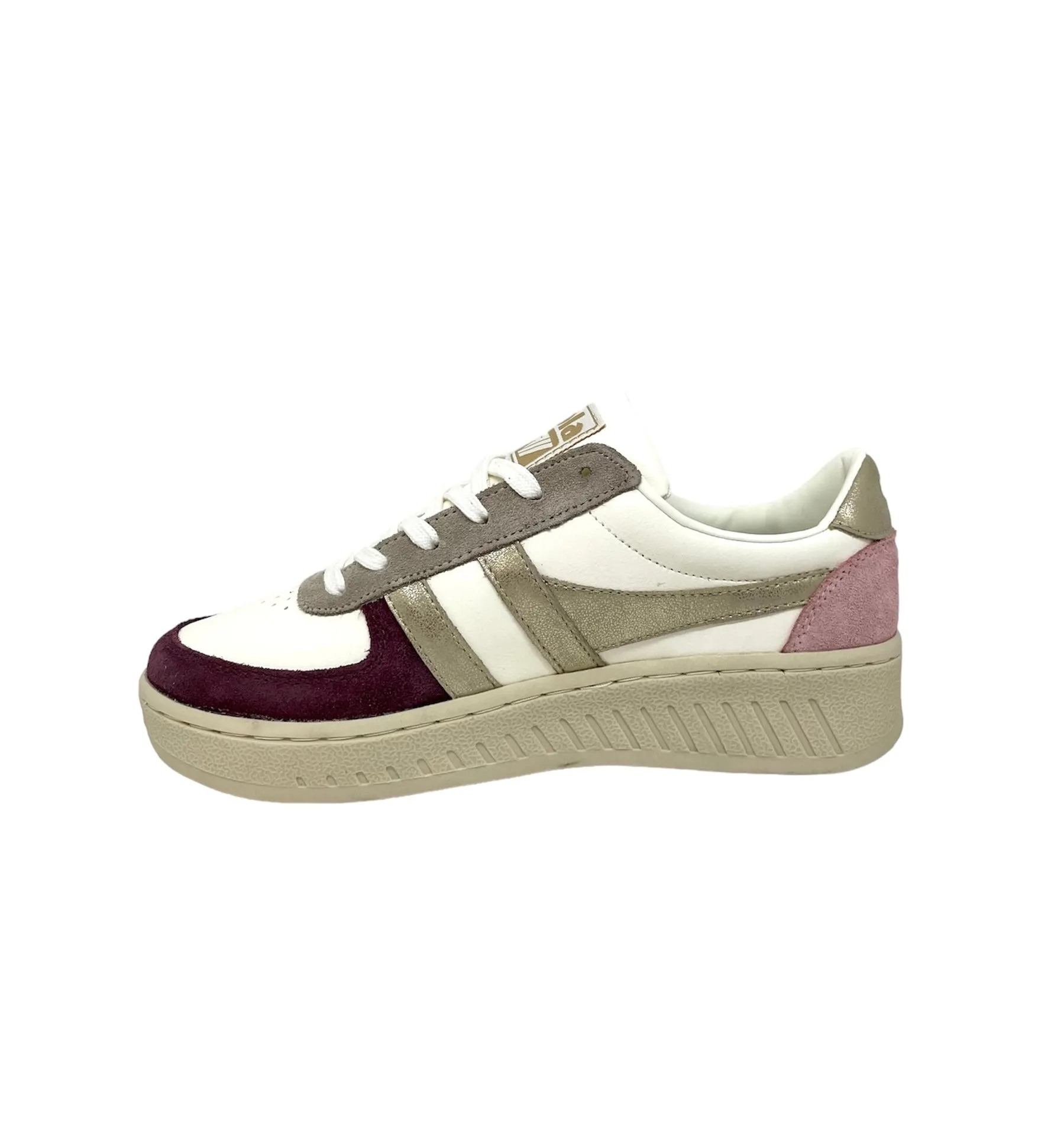 GOLA GRANDSLAM TRIDENT Blanc Rose Sneakers Baskets adulte