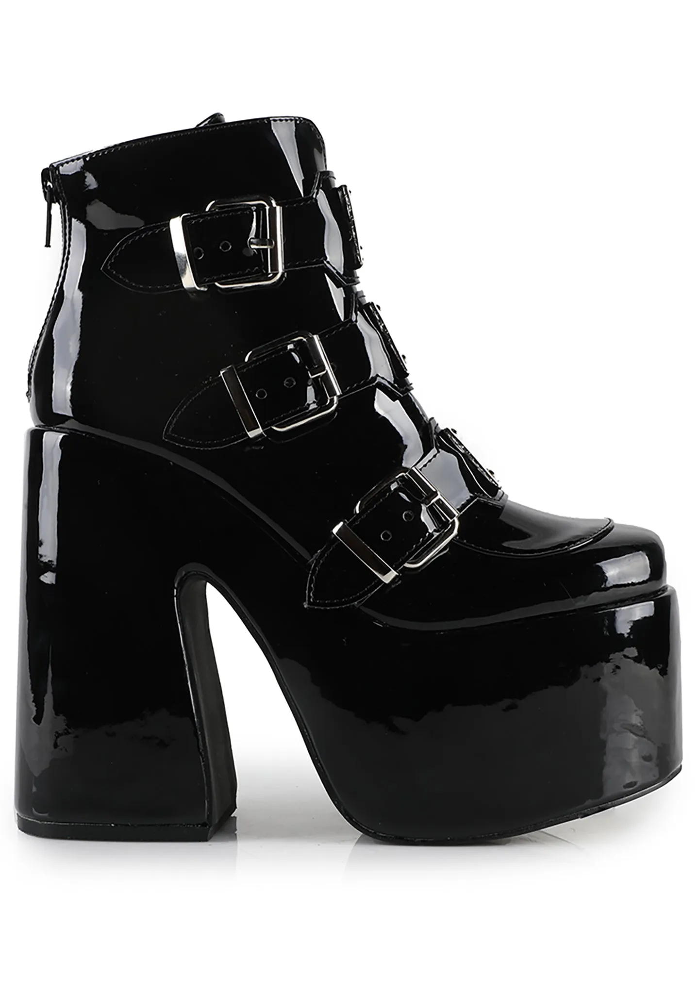 GOLFITO 03 Danger Zone Patent Black Platform Boots