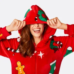 Hohoho Rød Onesie Dame