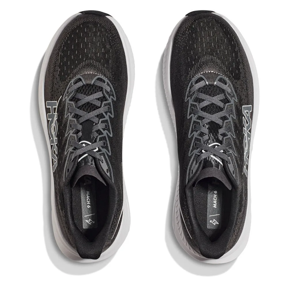 Hoka Men's Mach 6 Black / White Wide