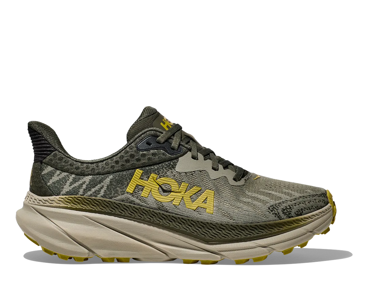 Hoka One One Challenger 7 Wide Trail Runner - Olive Haze / Forest Cover