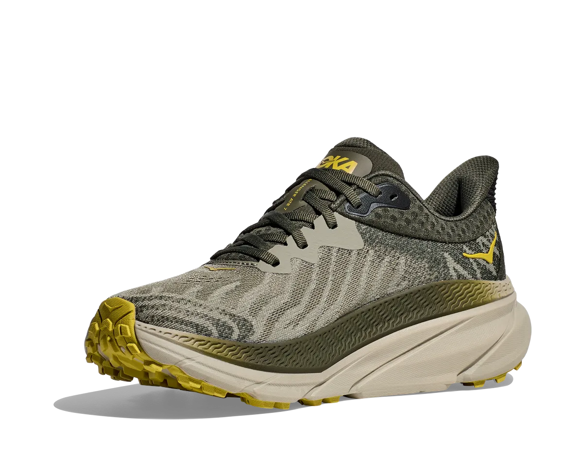 Hoka One One Challenger 7 Wide Trail Runner - Olive Haze / Forest Cover