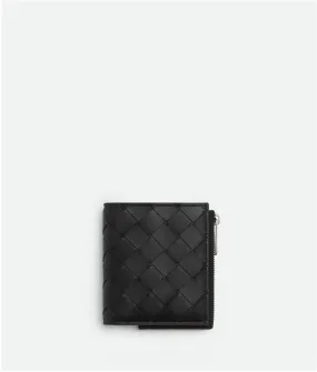 INTRECCIATO BI-FOLD WALLET WITH ZIP