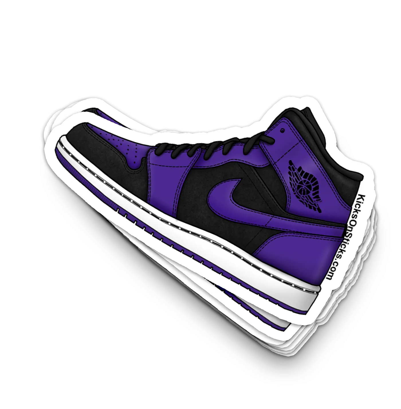 Jordan 1 Mid "Black Dark Concord" Sneaker Sticker