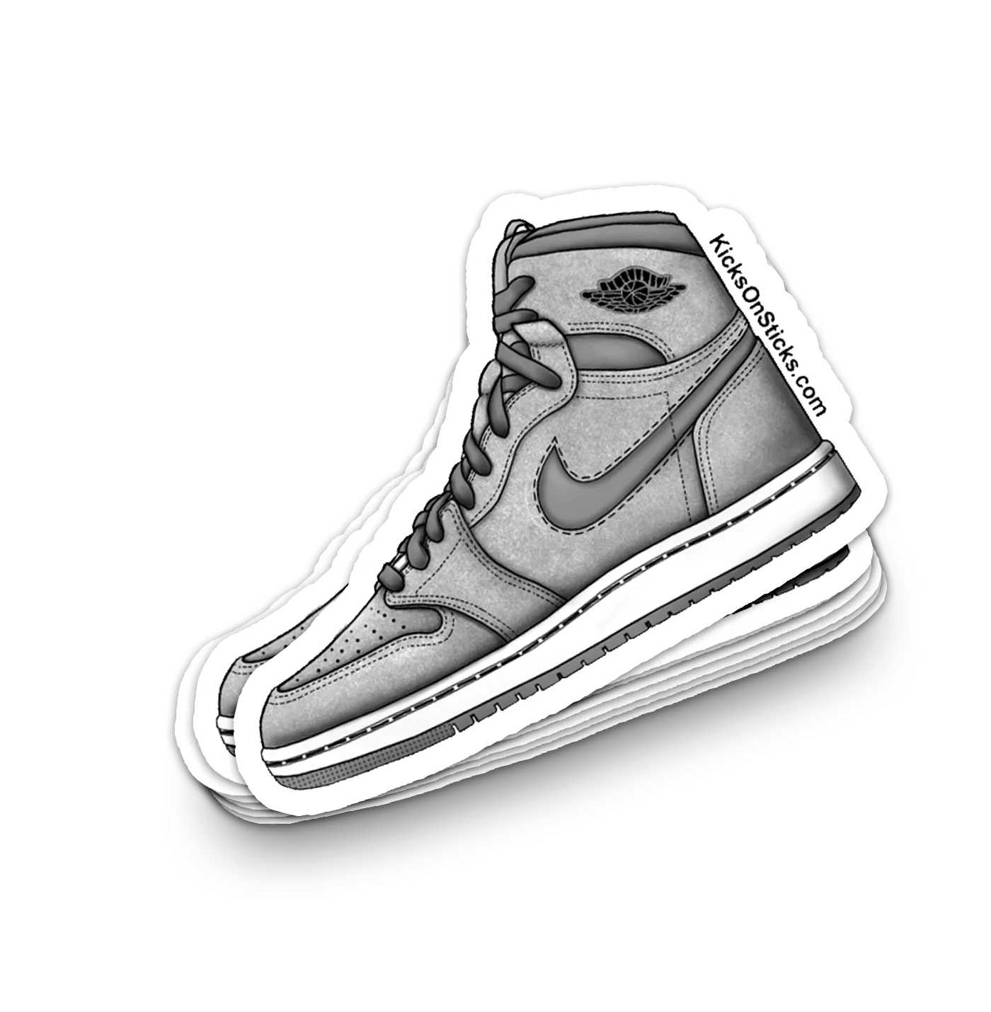 Jordan 1 "CMFT Grey Suede" Sneaker Sticker