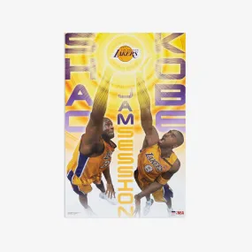 Kobe Bryant   Shaquille O'Neal Vintage Poster