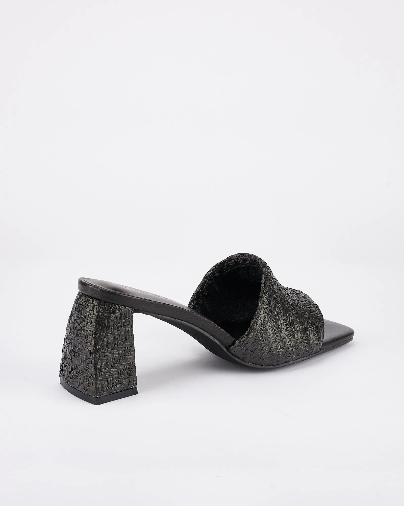 Lenny Mule Black Raffia