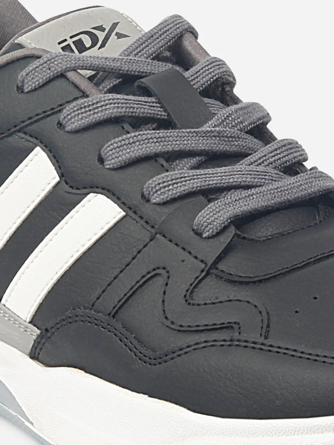 Men's Black Lace Up Sneakers (IX6017)