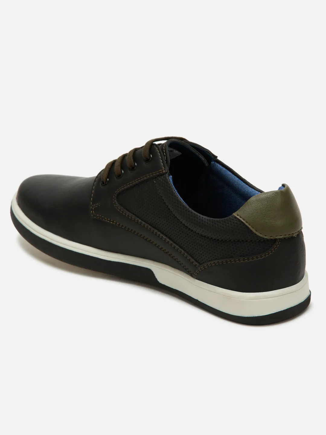 Men's Black Round Toe Lace Up Casual (IX1017)