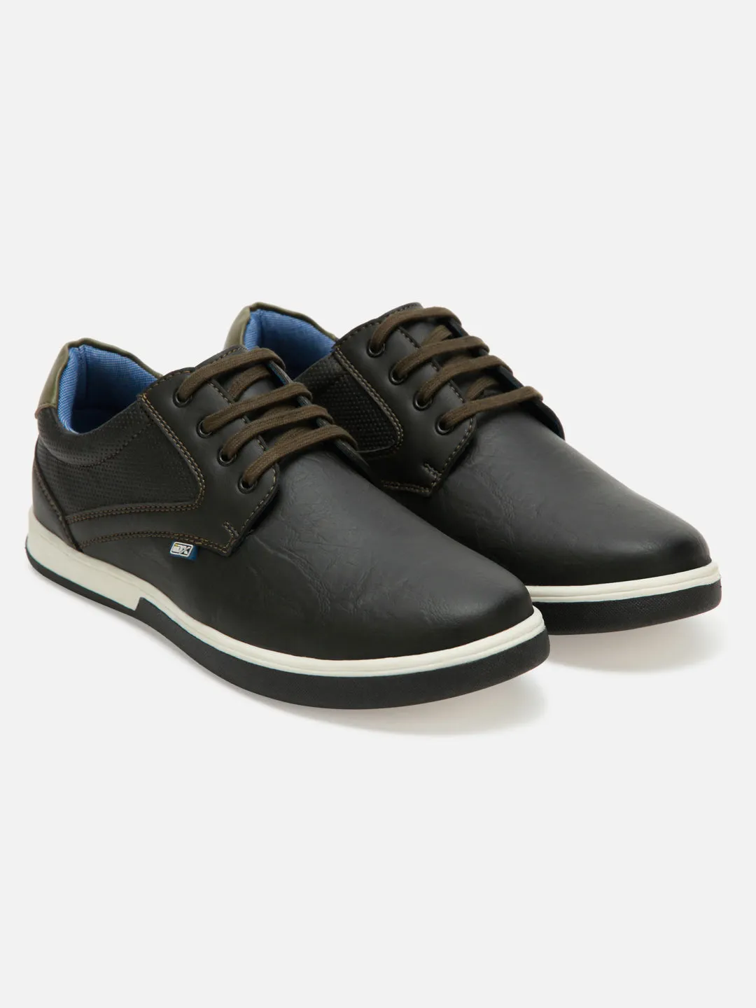 Men's Black Round Toe Lace Up Casual (IX1017)