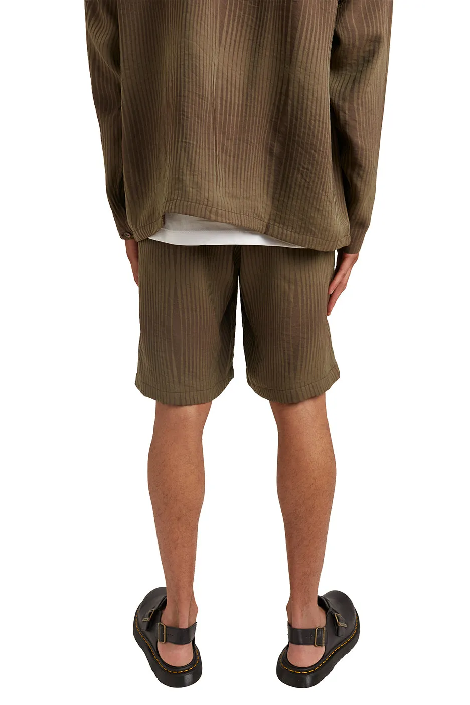 Needles Mens Basketball R/N Wave Stripe Shorts 'Brown'