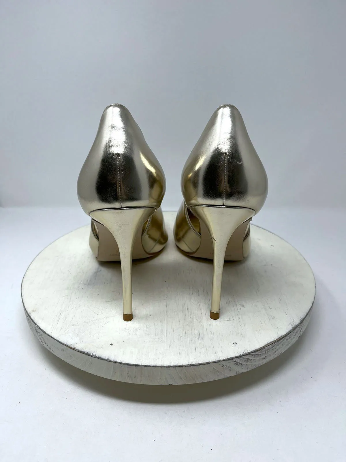 Nine West Size 12 Gold Metallic Heels  NWOB