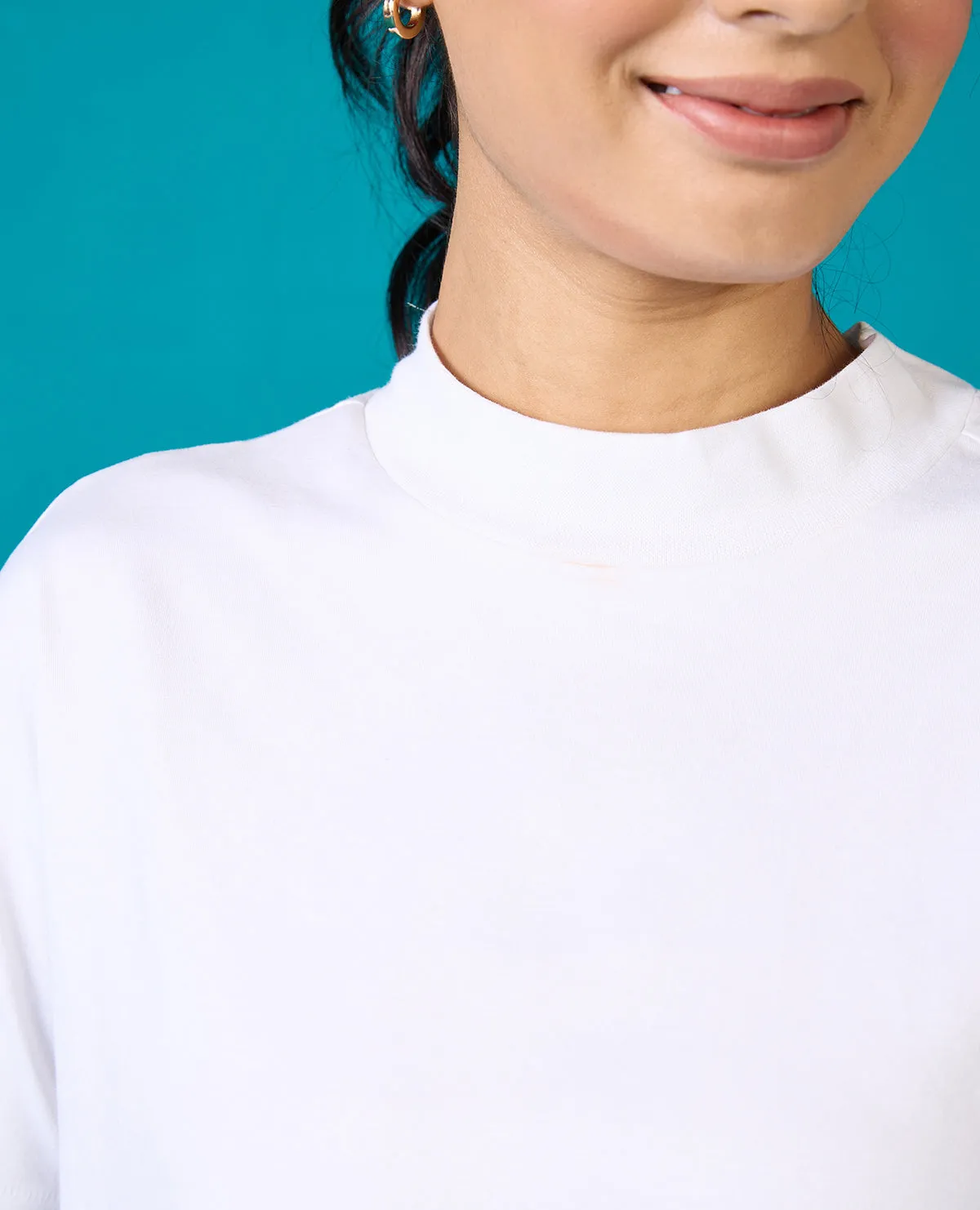 Nykd All Day Iconic Cotton Boxy Tee - NYLE276 - Bright white