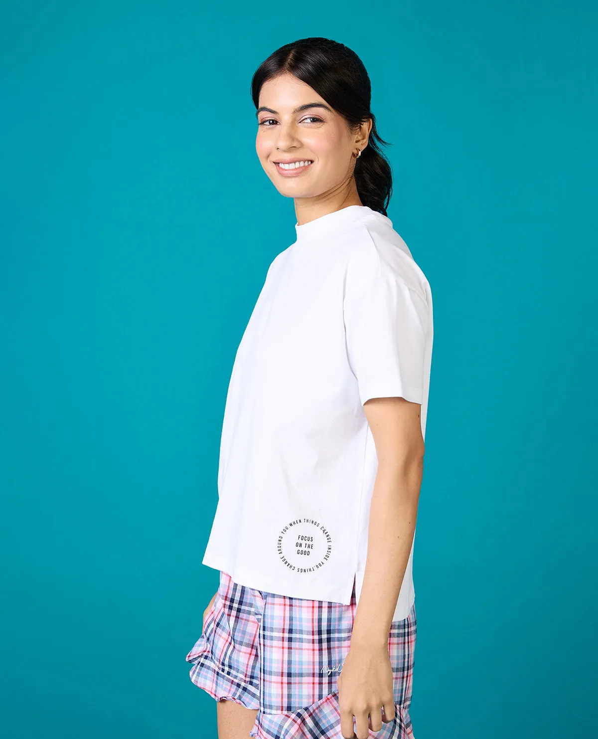 Nykd All Day Iconic Cotton Boxy Tee - NYLE276 - Bright white