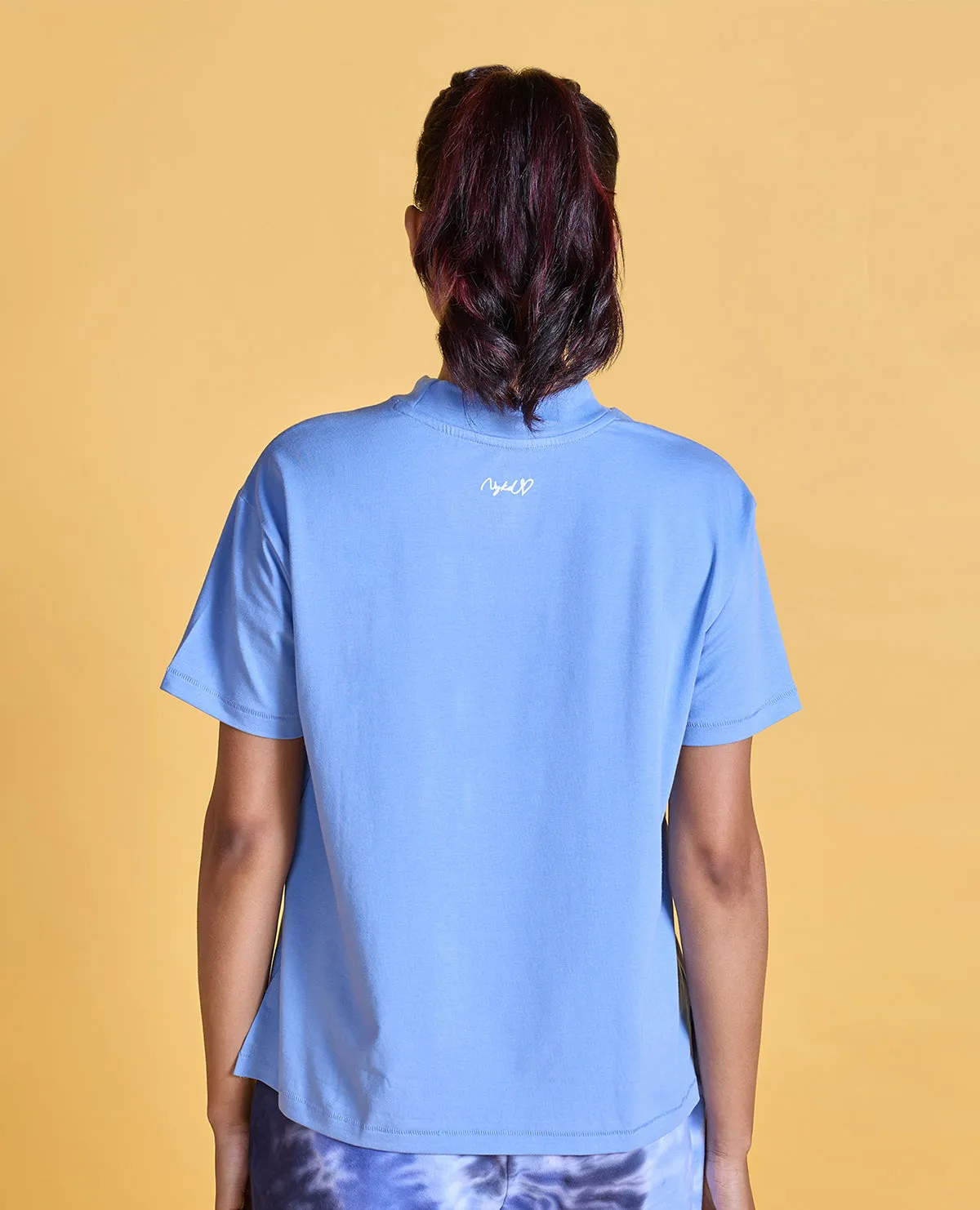 Nykd All Day Iconic Cotton Boxy Tee - NYLE276 - Hydrangea